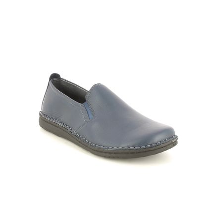 Begg Exclusive Slippers & Mules - Navy leather - 2307/37660 NOBLEY