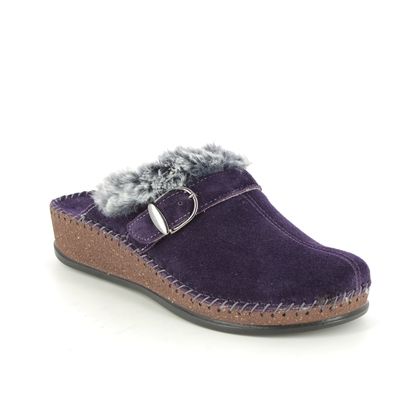 Begg Exclusive Slippers & Mules - Purple suede - 1124P16990/95 SULIFUR