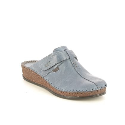 Walk in the City Slippers & Mules - BLUE LEATHER - 1124/16940 SULIVAN