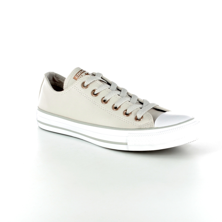 converse all star low leather pale putty rose gold