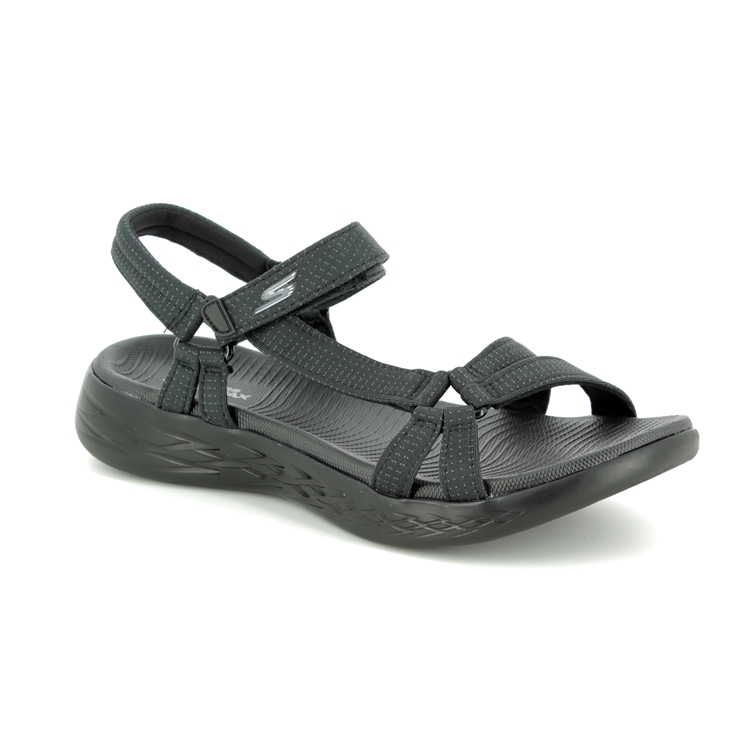 black walking sandals