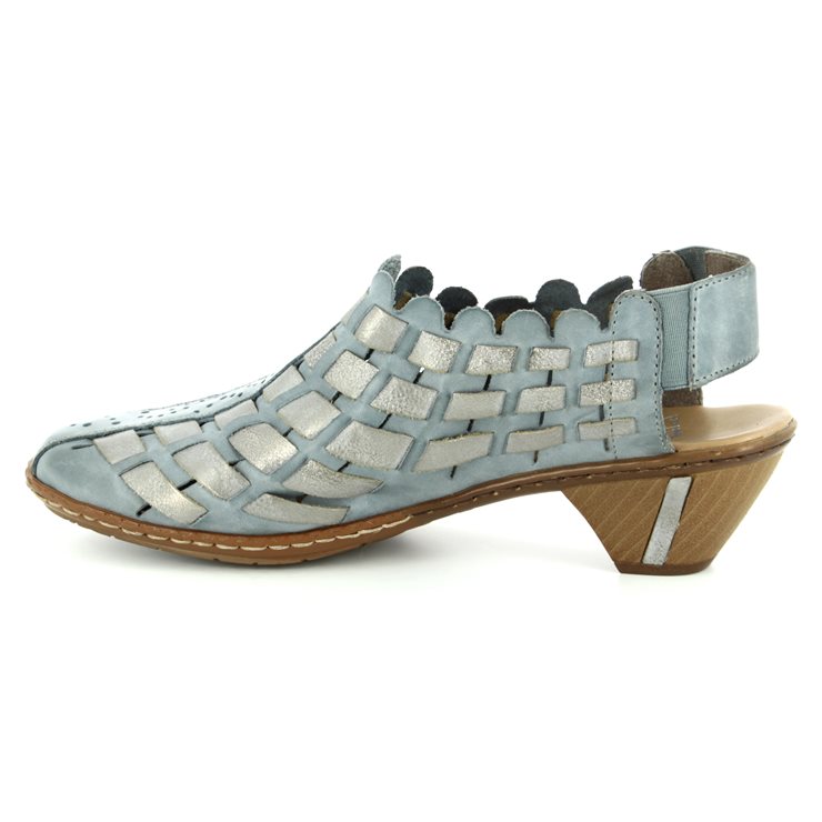 Rieker 46778-13 Blue Womens Comfort Slip On Shoes