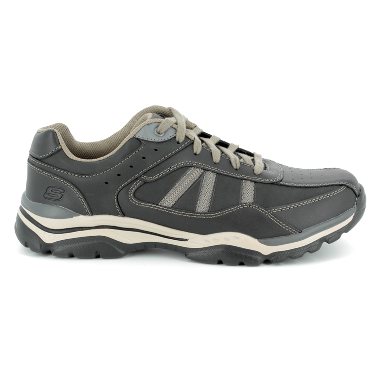 Skechers Rovato Texon Relaxed Fit 65418 BKTP black-taupe casual shoes