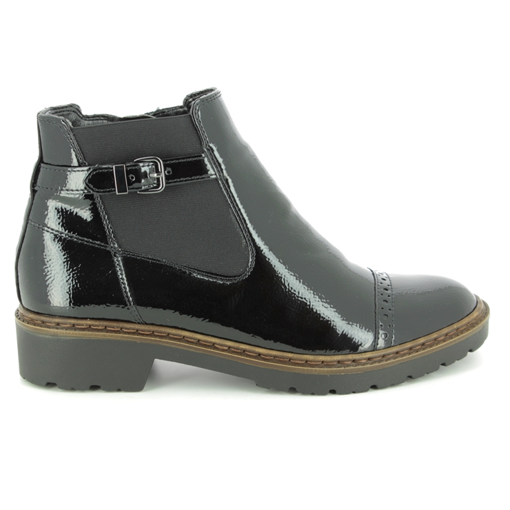 Ara Portland Cap 60064-76 Black patent Chelsea Boots