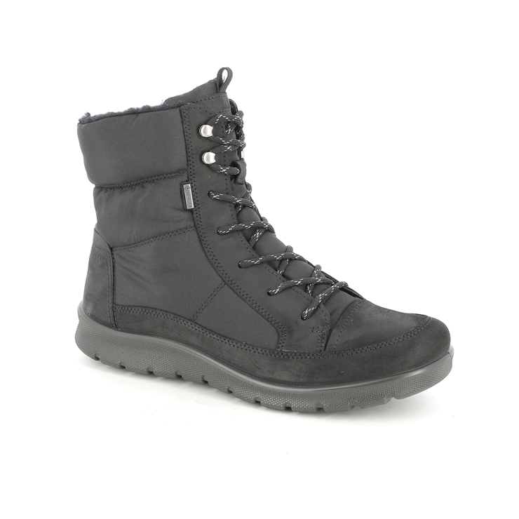 Lige med uret Godkendelse ECCO Babett Boot Gore 85 215553-51052 Black nubuck winter boots
