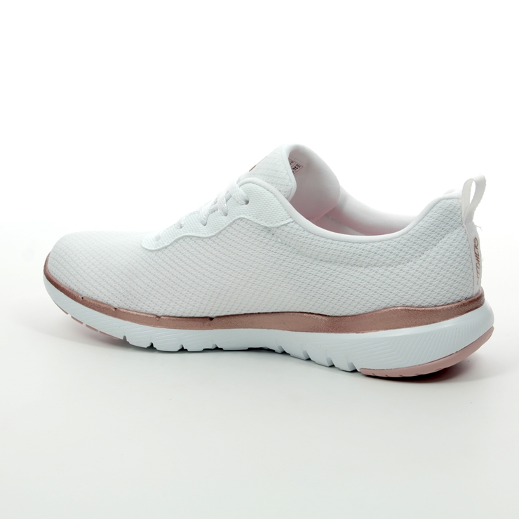 Skechers First Insight WTRG White Rose gold Womens trainers 13070