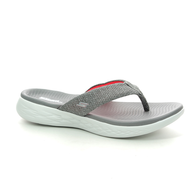 grey skechers sandals