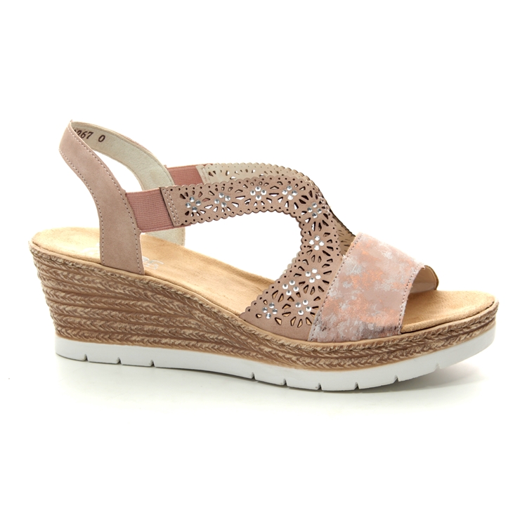 Rieker 61916-31 ROSE Wedge Sandals