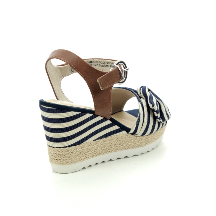 Marco Tozzi Tissabo Navy Womens Wedge Sandals 28706-22-890