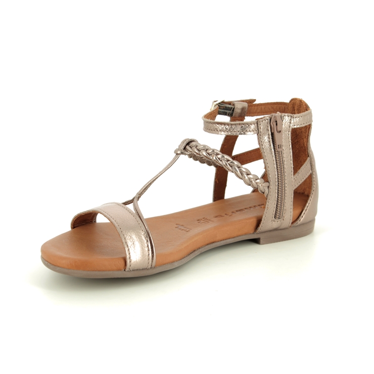 Tamaris Kim 28043-22-192 Bronze leather Gladiator Sandals