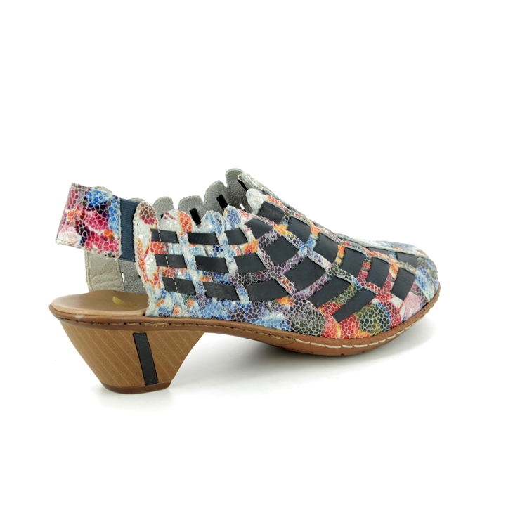 Rieker 46778-91 Floral print Comfort Slip On Shoes