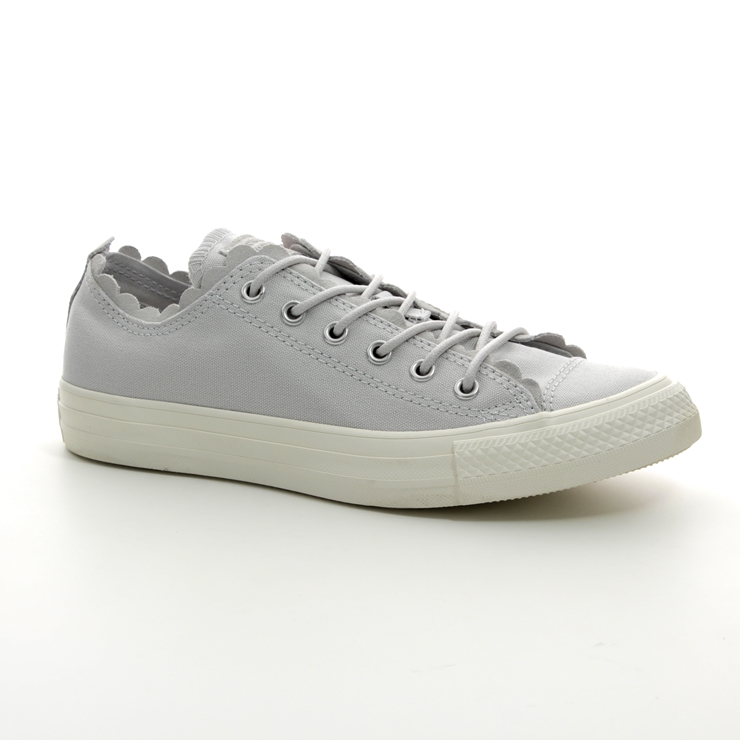 converse leather frill ox trainer