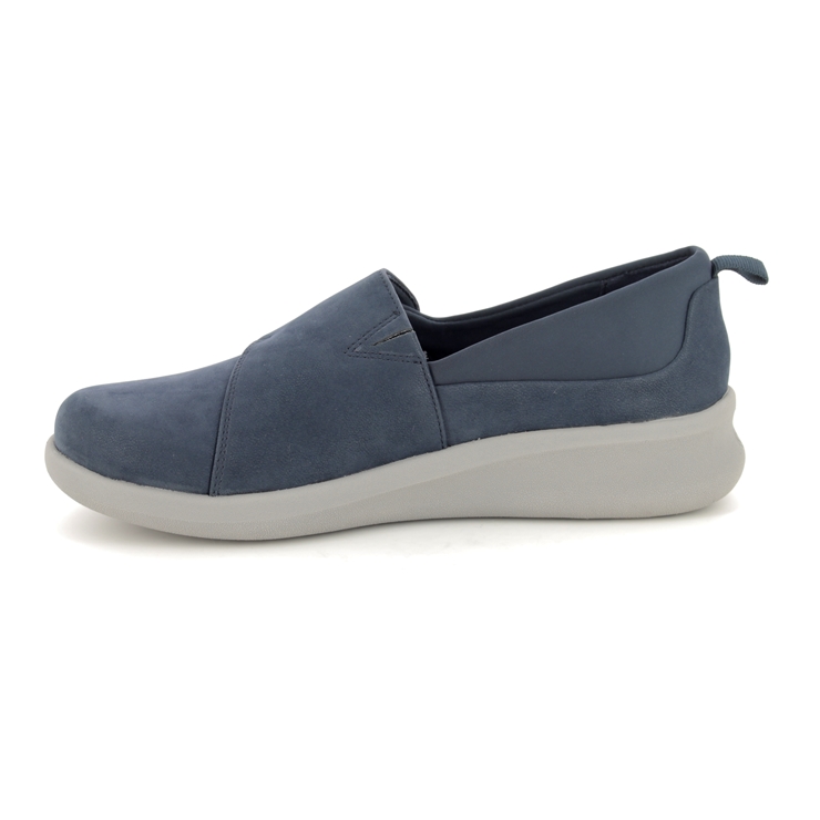 Clarks Sillian 2 Ease D Fit Navy Comfort Slip On Shoes