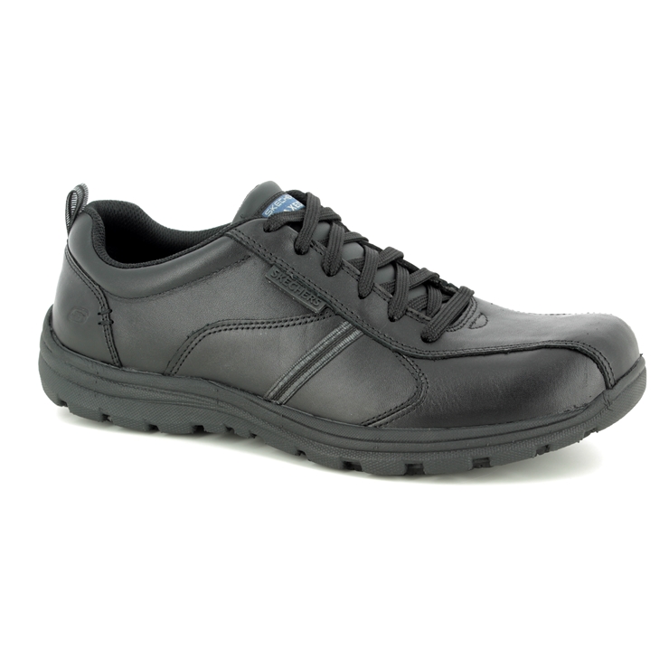 Skechers Safety Work Lacing 77036 BLK Black formal shoes