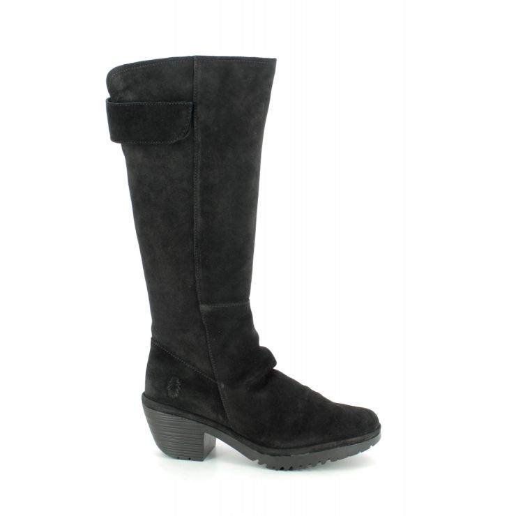 Fly London Waki P501085-001 Black Suede knee-high boots