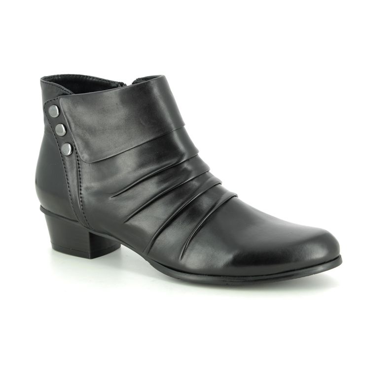 Regarde le Ciel Stefany 278 0278-9003 Black leather Ankle Boots