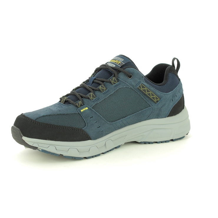 Skechers Oak Canyon Relaxed Fit NVLM Navy Lime Mens trainers 51893