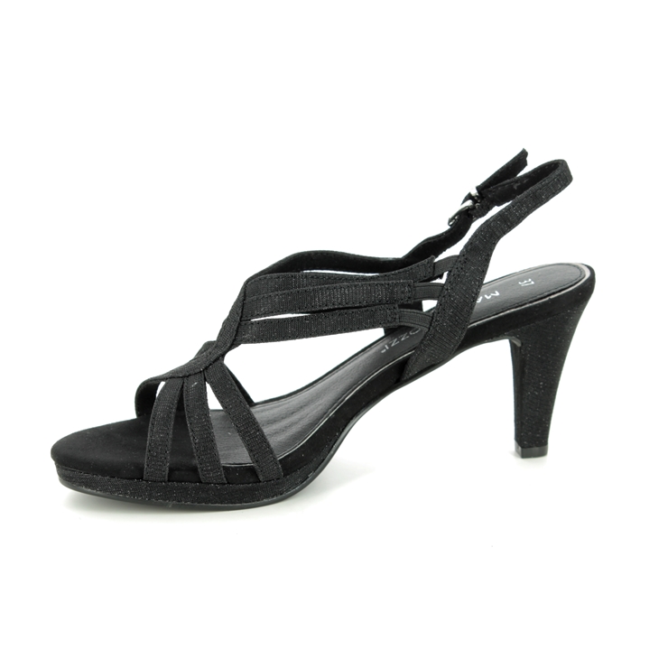 Marco Tozzi Paduca 01 28329-34-033 Black Glitz Heeled Sandals