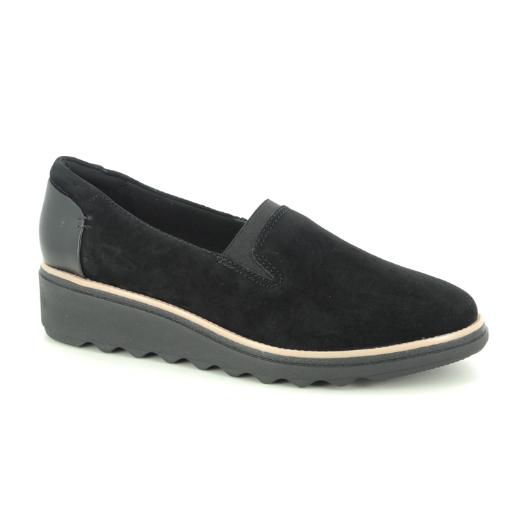 Clarks Sharon Dolly D Fit Black Suede 