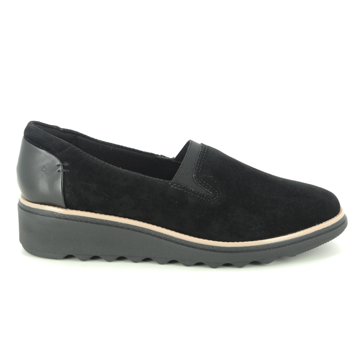 Clarks Sharon Dolly D Fit Black Suede 