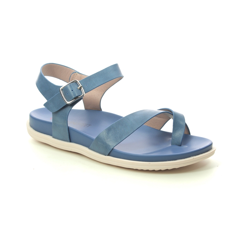 Heavenly Feet River 0112-72 Blue Flat Sandals