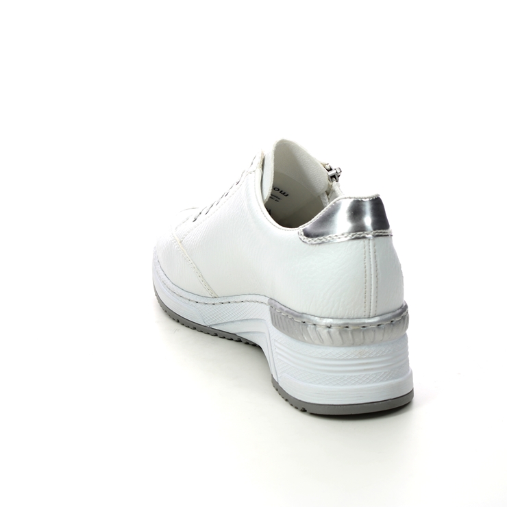 Rieker N4322-80 White Womens lacing shoes