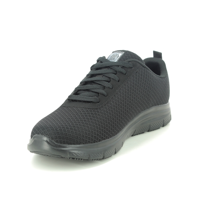 Skechers Work Advant Slip Resistant BLK Black Mens Work Shoes 77125EC