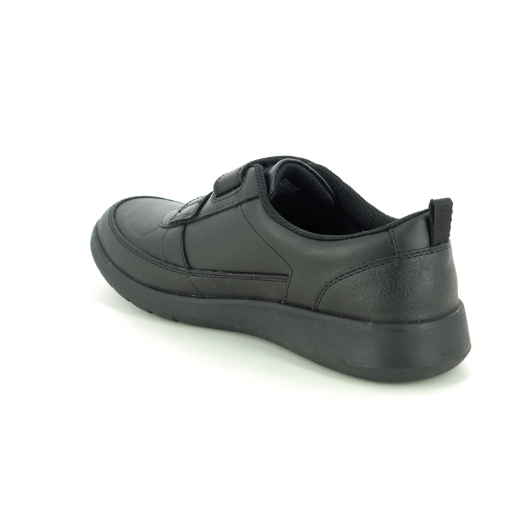 Clarks Scape Flare Y Black leather Kids Boys Shoes 4940-95E