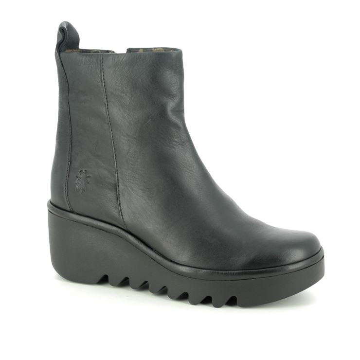 Fly London Bale P501250-003 Black leather Wedge Boots