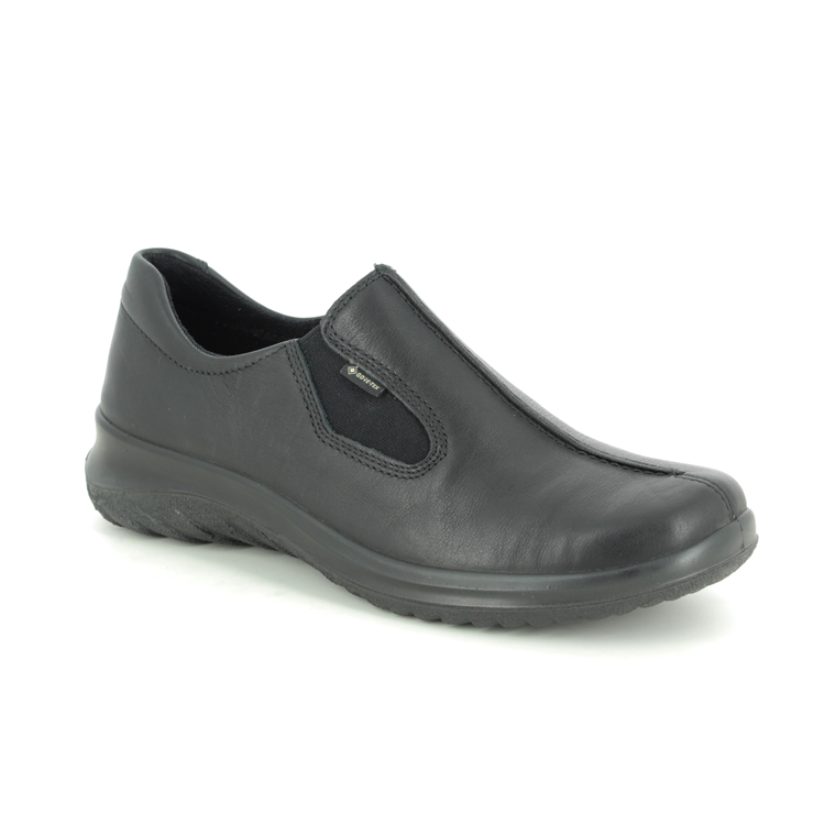 Legero Soft Shoe Gtx Black leather Womens Comfort Slip On Shoes 2009568 ...