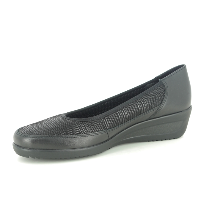 Ara Zurich Wide Fit 40617-18 Black leather Comfort Slip On Shoes