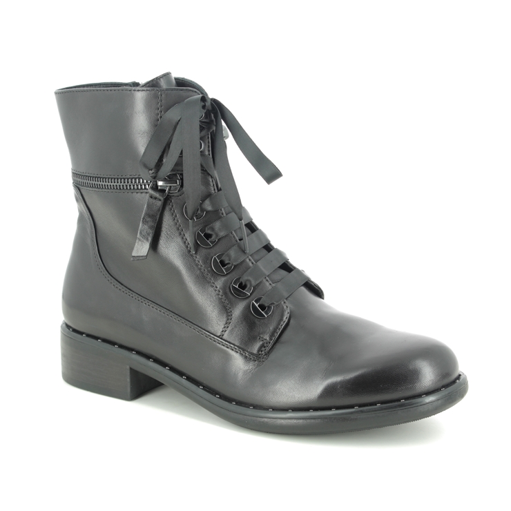 Regarde le Ciel Roxana 04 Black leather Womens Lace Up Boots 2604-2695