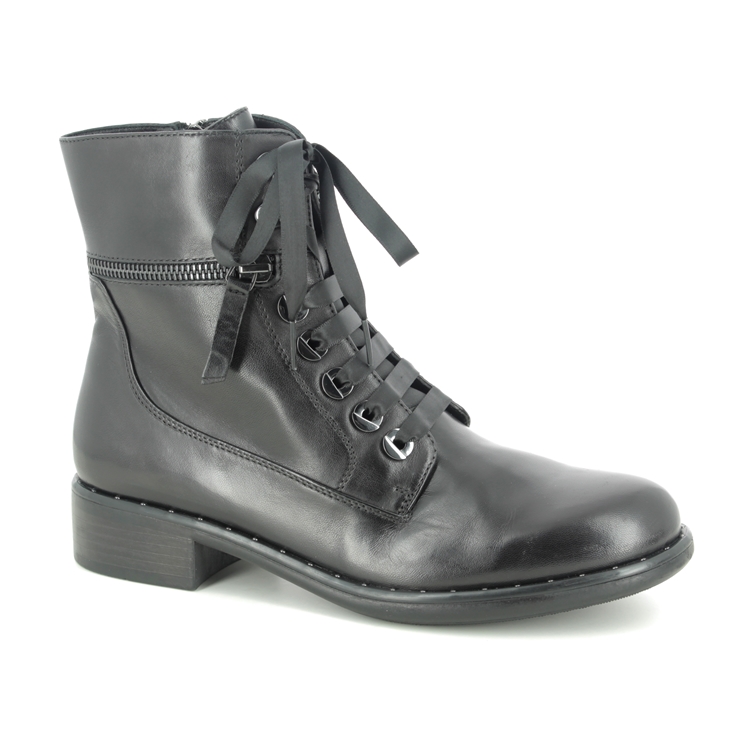 Regarde le Ciel Roxana 04 Black leather Womens Lace Up Boots 2604-2695