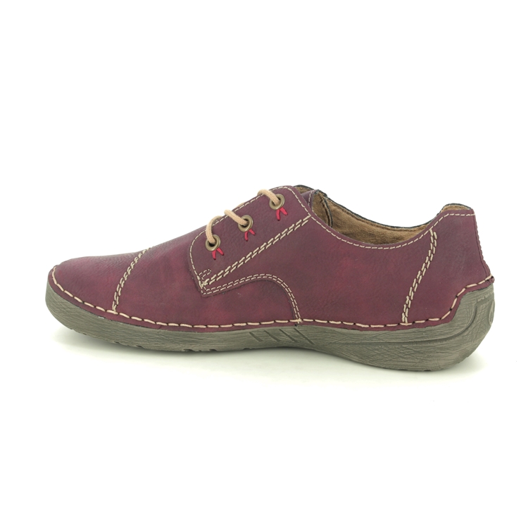Rieker 52520-35 Aubergine lacing shoes