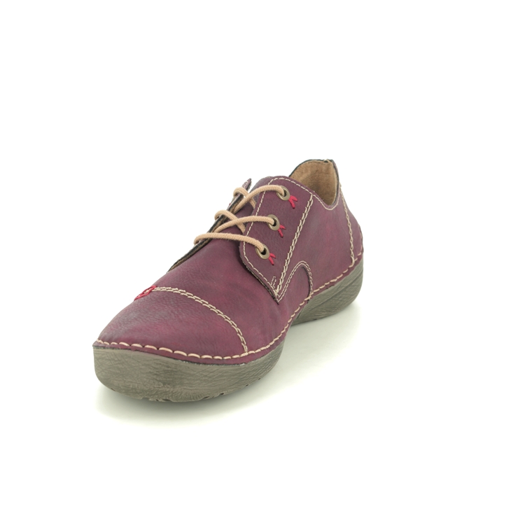 Rieker 52520-35 Aubergine lacing shoes