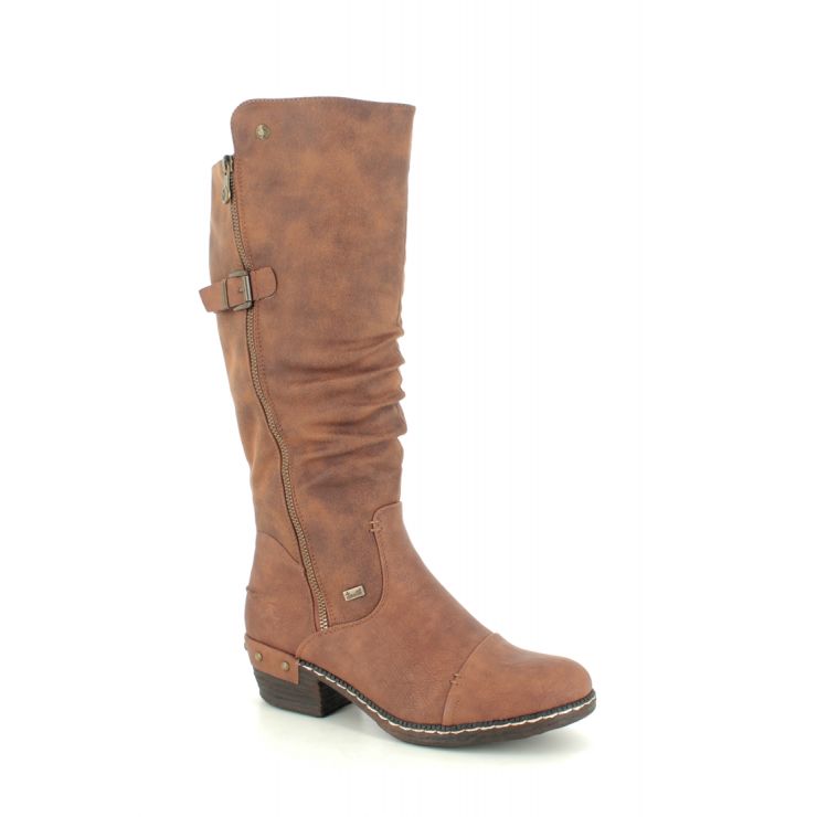 Rieker 93654-22 Tan knee-high boots