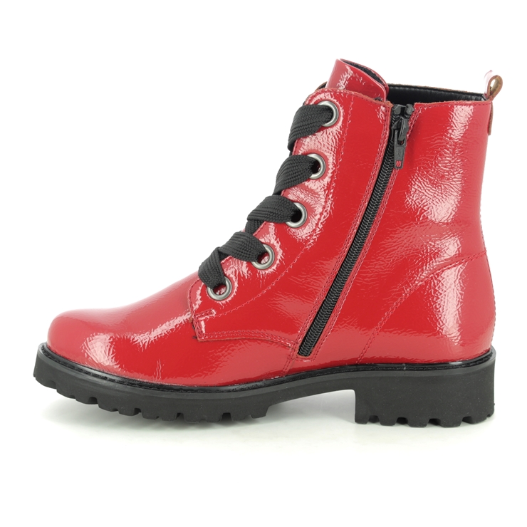 Remonte Docright D8675-35 Red patent Lace Up Boots