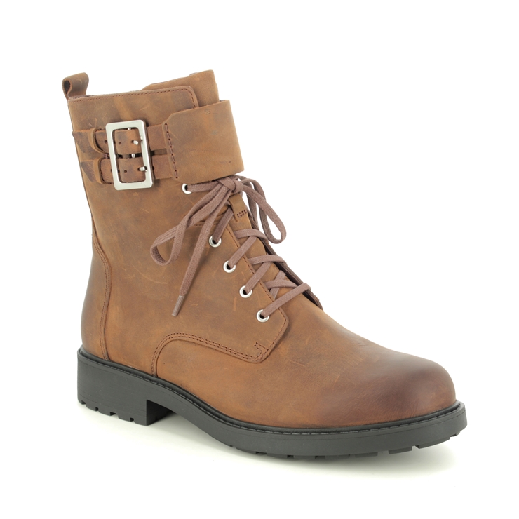 clarks brown lace up boots