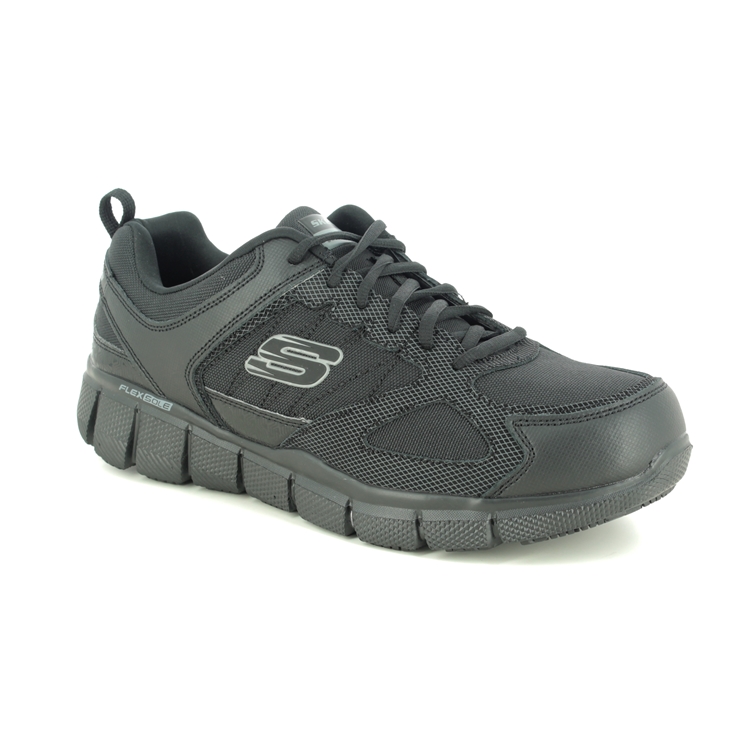 skechers trainers black and white