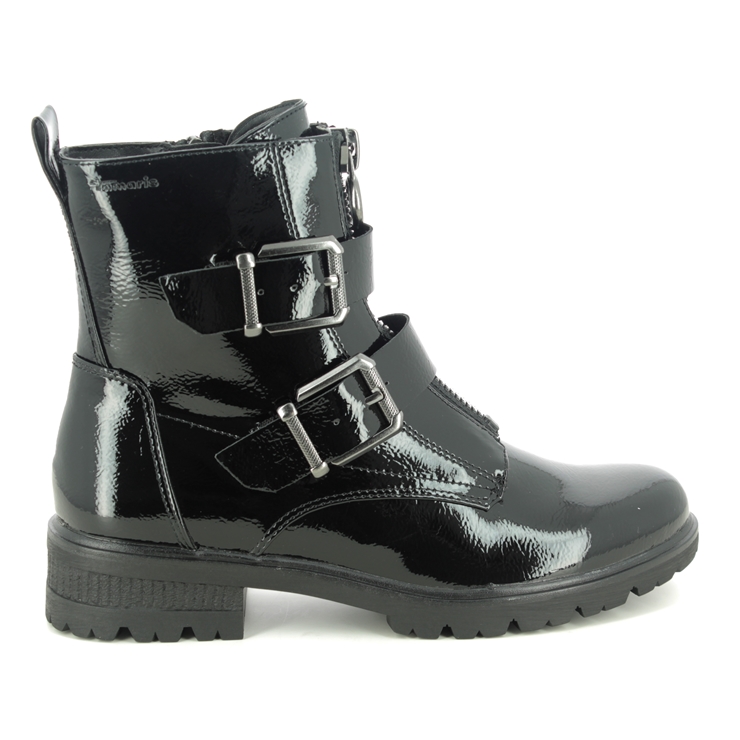 Axelle Ankle Boots - Patent Black - Sézane