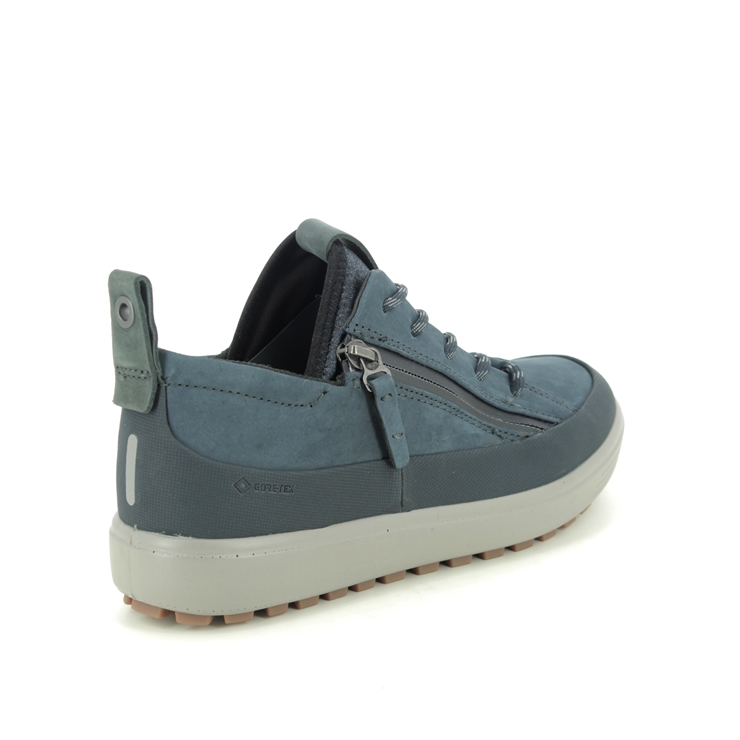 ECCO Soft 7 Lo Gtx 450363-01038 Navy Nubuck Walking Shoes