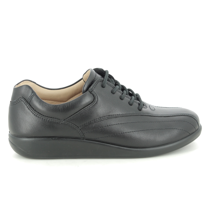 Hotter Tone Wide Fit 0501-30 Black leather lacing shoes