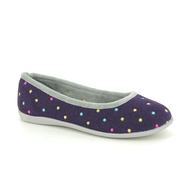 Padders Ballerina E Fit Purple Womens slippers 4025-6307