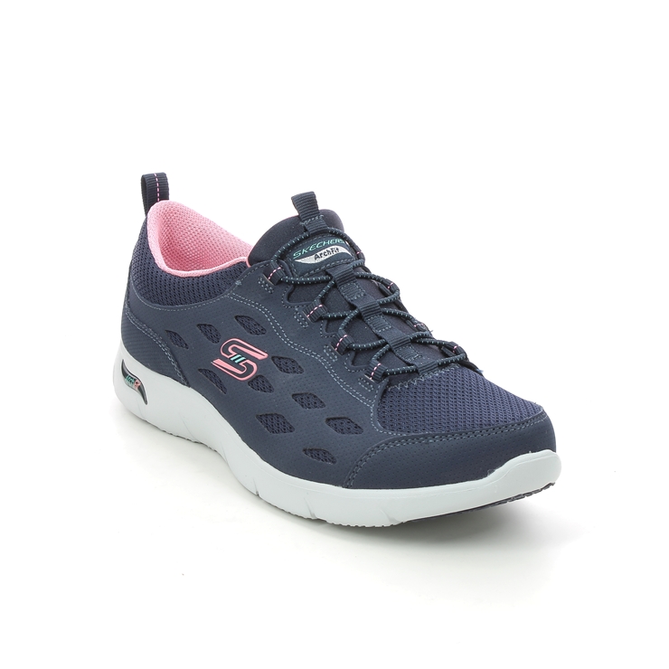 Skechers Arch Fit Refine NVCL Navy Coral Womens trainers 104163