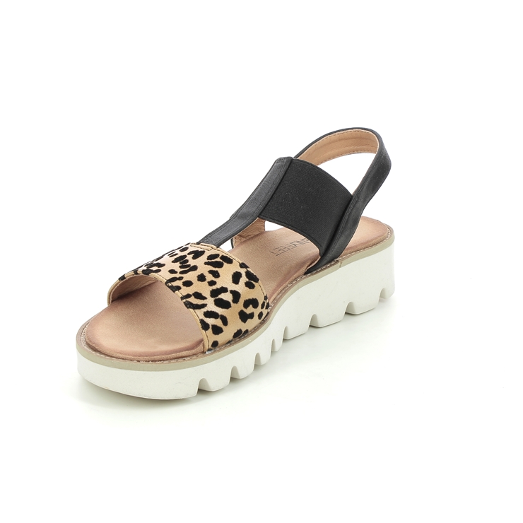 Heavenly Feet Ritz 2023-30 Leopard print Wedge Sandals