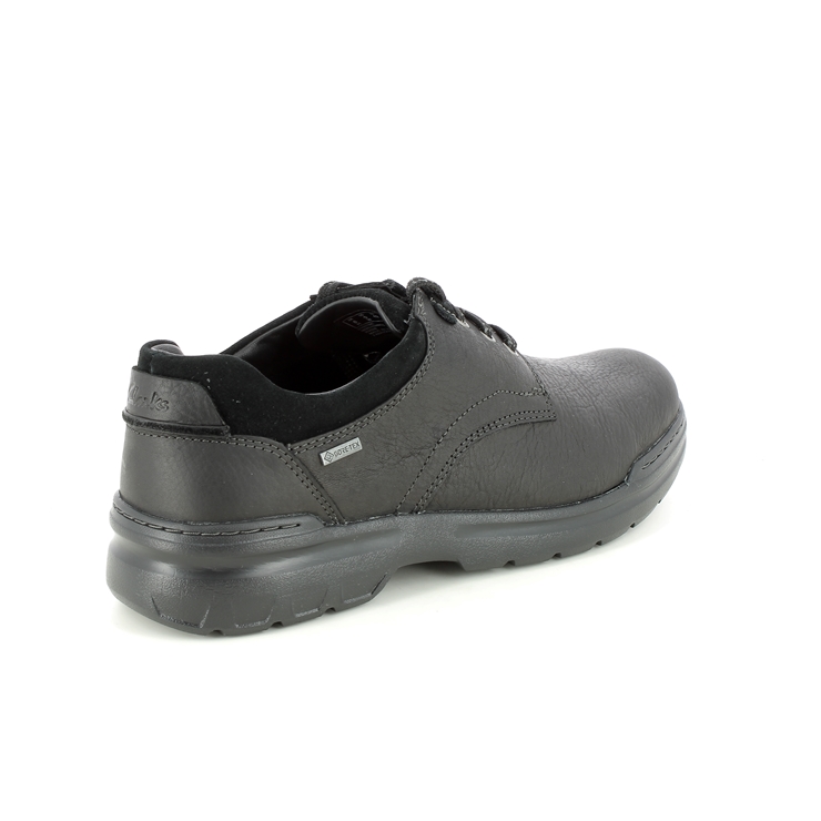 Clarks Rockie 2 Lo Gtx H Fit Black leather casual shoes