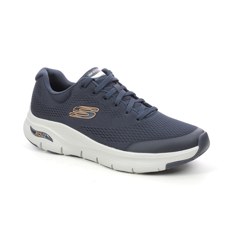 Skechers Arch Fit Lace Mens NVY Navy Mens trainers 232040