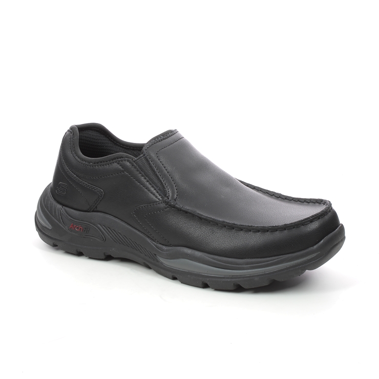 sonrojo Juramento estilo Skechers Motley Arch Fit 204184 BLK Black Slip-on Shoes
