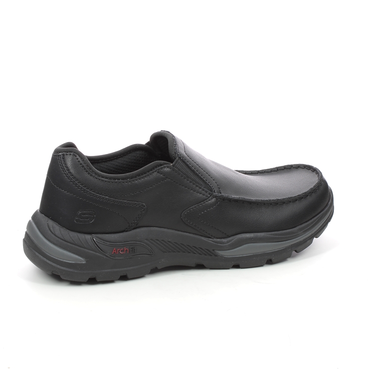 Skechers Motley Arch Fit BLK Black Mens Slip-on Shoes 204184