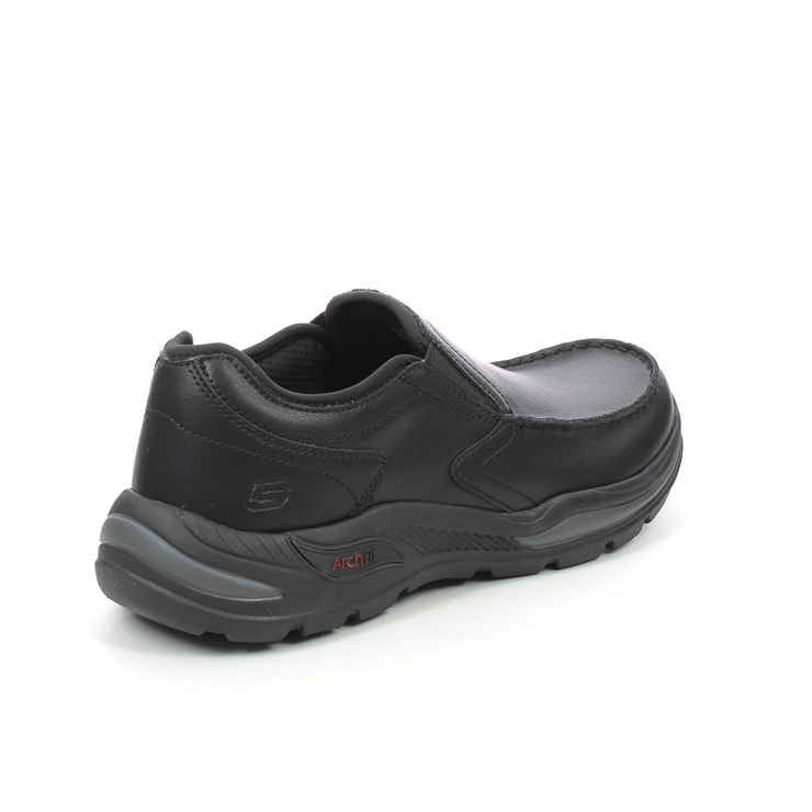 Skechers Motley Arch Fit BLK Black Mens Slip-on Shoes 204184